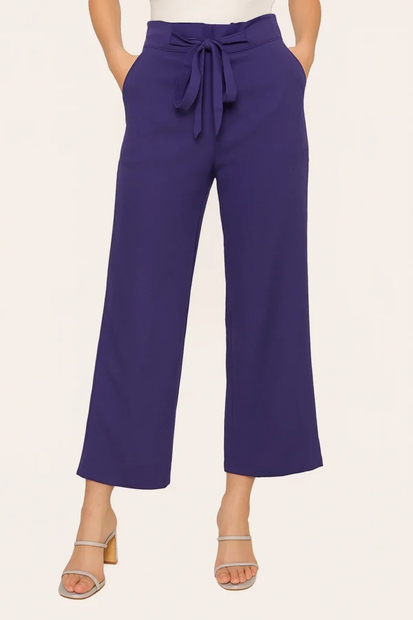 WIDE LEG PANT - NAVY BLUE